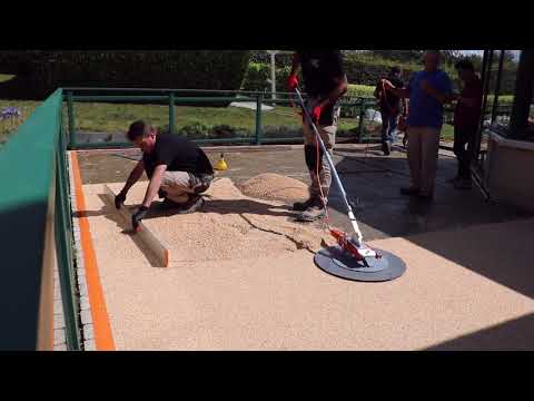 Terrasse résine / granulats minéraux