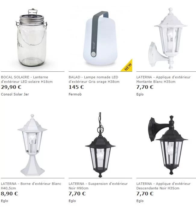 Idées luminaires extérieurs