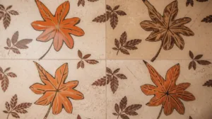 Adoptez le damier automnal pour un sol qui structure sans alourdir