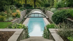Découvrez la piscine enterrée sans terrassement qui transforme les jardins