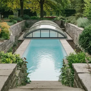 Découvrez la piscine enterrée sans terrassement qui transforme les jardins