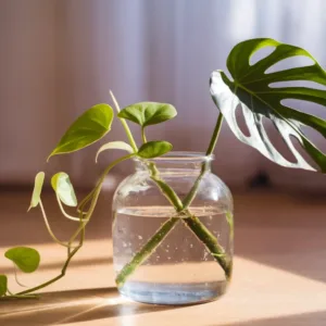 Pothos et monsteras en eau : l&rsquo;entretien simple pour des feuilles éclatantes
